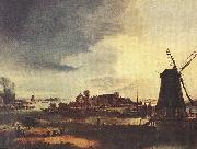 Aert van der Neer Landscape with Windmill oil on canvas